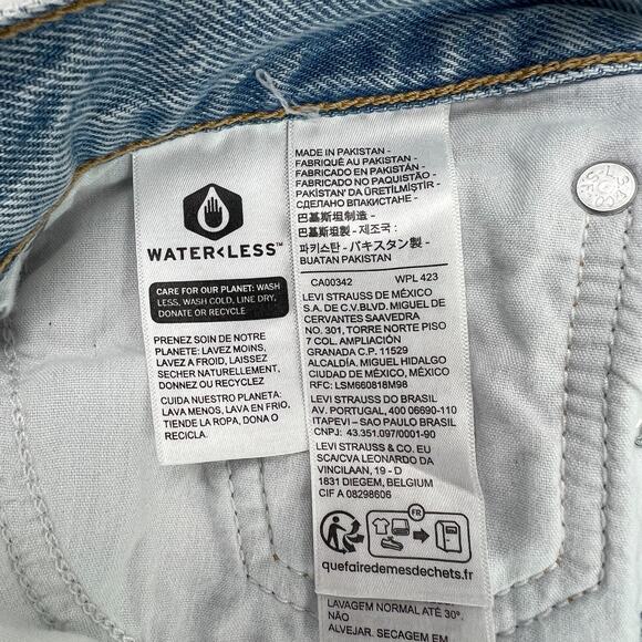 Levi's Women Wedgie Straight Fit High Rise Button Fly Jeans 32x28 Blue NWT - Picture 9 of 16